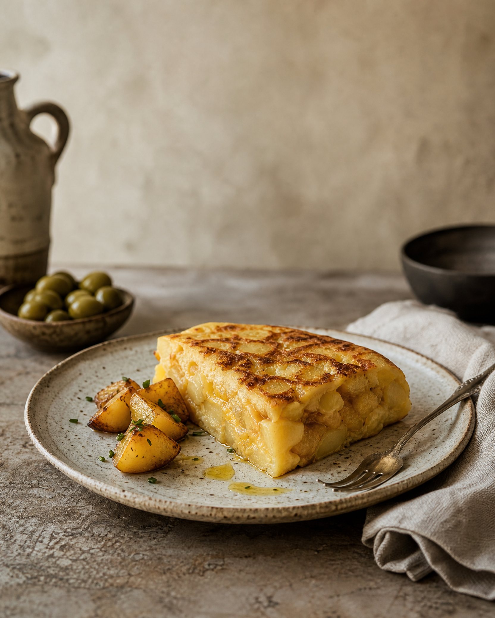 Porción de tortilla de patatas